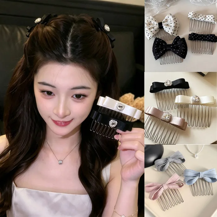 Lược Cài Tóc Nơ Phong Cách Hàn Quốc Cho Nữ, Kẹp Tóc Thời Trang