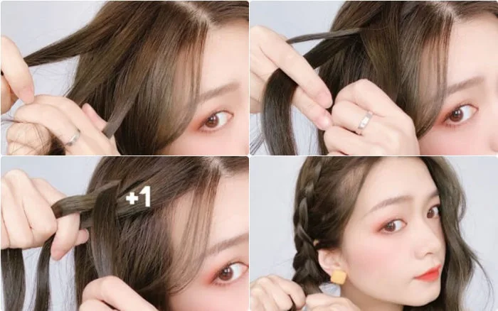 5 kiểu tóc tết 2 bên cho bạn gái, diện áo dài hay váy đầm đều xinh