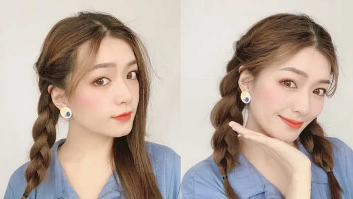 5 kiểu tóc tết 2 bên cho bạn gái, diện áo dài hay váy đầm đều xinh