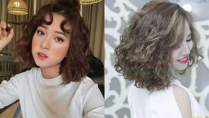 20+ kiểu tóc xoăn ngang vai cho mặt tròn trẻ trung và xinh đẹp nhất