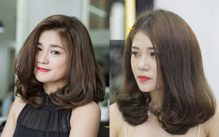 14 kiểu tóc ngắn uốn cụp chữ C đẹp 
