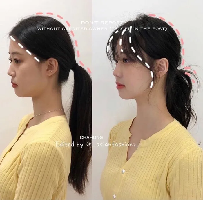Tóc mái chữ S: Kiểu tóc buông rủ giúp gương mặt thô đến mấy cũng mềm mại, nữ  tính bất ngờ