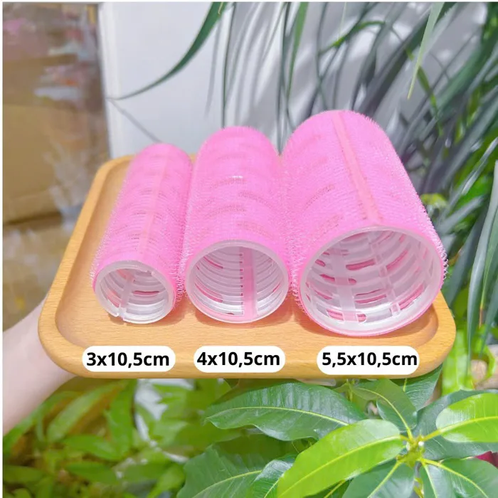 Lô cuốn uốn tóc mái bay LÕI NHÔM SIÊU TO kẹp làm phồng chân tóc sóng nước quấn xoăn tự dính iLita size lớn 10cm, 12cm
