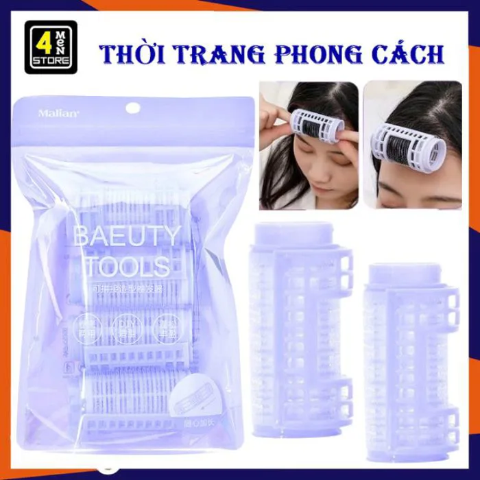 SET 4 Lô Uốn Tóc Mái Tự Dính Tiện Dụng Cho Nữ - Kẹp Phồng Chân Tóc