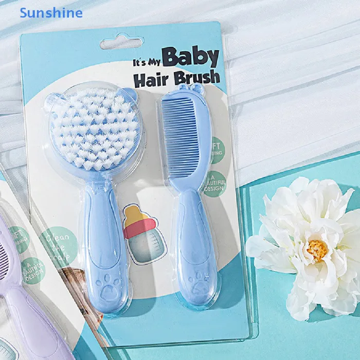 Set 2 Lược Chải Tóc Mềm Mại Dành Cho Trẻ Sơ Sinh