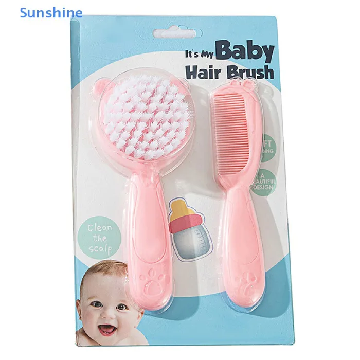 Set 2 Lược Chải Tóc Mềm Mại Dành Cho Trẻ Sơ Sinh