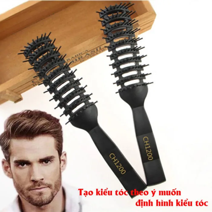 Lược bán nguyệt tạo kiểu, tạo phồng dùng để sấy định hình nếp tóc nam |  Lazada Việt Nam