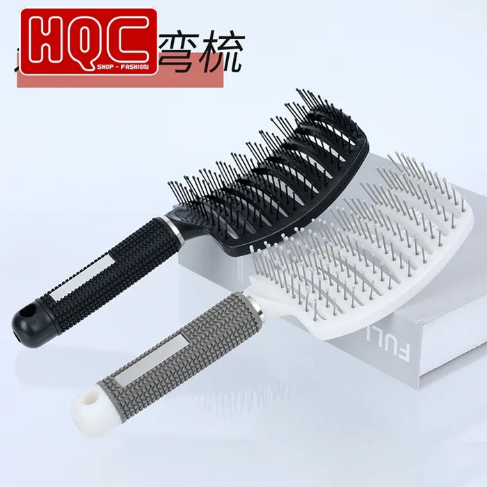 Lược gỡ rối, tạo phồng tóc hqcshop, lược sấy tạo kiểu bán nguyệt cỡ lớn  chuyên dụng giảm rụng tóc - HQC055
