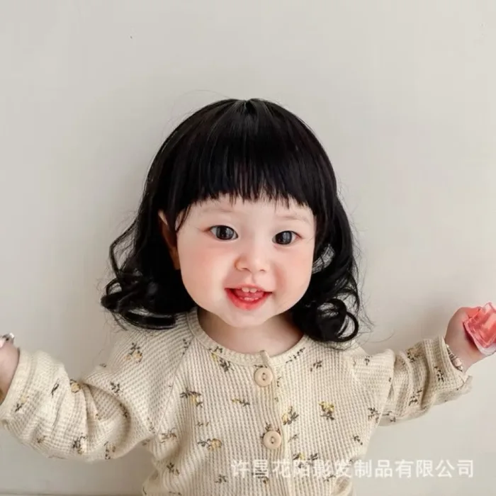 Tóc Giả Nguyên Đầu Ngắn Mái Bằng Cho Bé Gái Từ 3 tuổi MyBaby