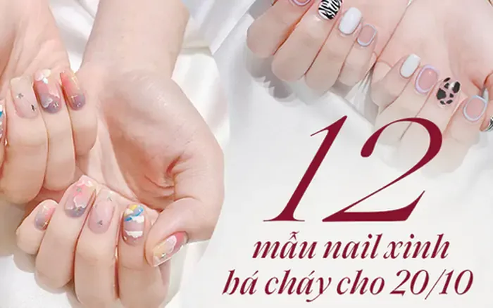 12 mẫu nail xinh hết nấc cho các cô gái “quẩy” 20/10, không làm thì phí lắm  đây này