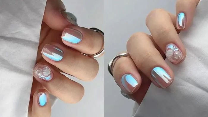 Bắt nhịp 5 mẫu nail đẹp như ánh thủy tinh “gây sốt
