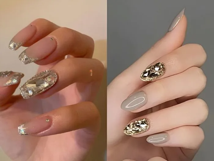 Top 20+ mẫu nail đính đá sang chảnh và các bước chăm sóc tại nhà giúp móng  bền đẹp