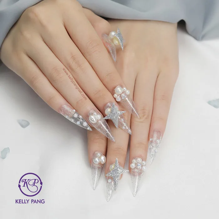 BST mẫu nail đính đá lấp lánh kiêu sa - Kelly Pang