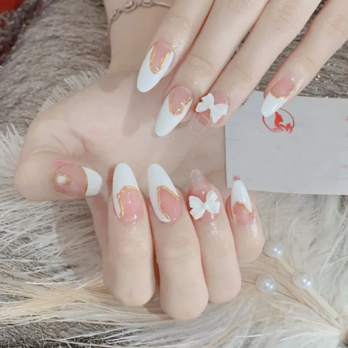 Top 100+ mẫu nail sơn đầu móng trắng sang chảnh, thanh lịch