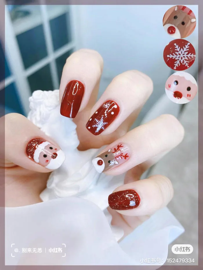 101+ mẫu nail noel HOT, TOP mẫu móng tay noel đẹp đông 2026