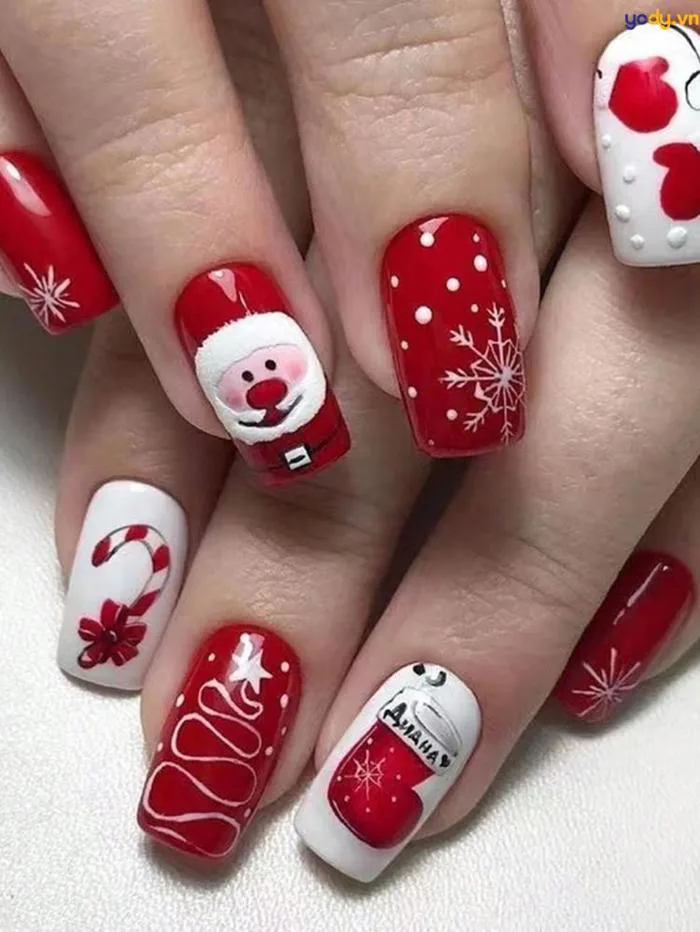 100+ Mẫu nail Noel đẹp độc đáo mới nhất mùa Giáng Sinh 2024 | Yody