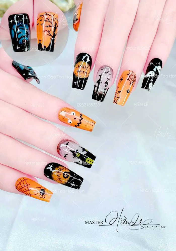 11 Mẫu nail halloween ý tưởng | móng tay, halloween, móng cho đám cưới