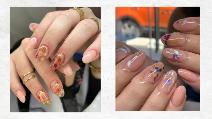Top 50+ mẫu nail ẩn hoa khô xa cừ dành cho bạn gái cute