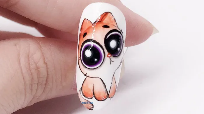 Vẽ Nail Hoạt Hình Bằng Gel Dễ Thương | AnaTran Nail Vẽ Nail Hoạt Hình Bằng Gel Dễ Thương | AnaTran Nail