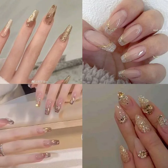 Gợi Ý 10 Mẫu Nail Kim Tuyến Đẹp Cho Nàng Thêm Tỏa Sáng
