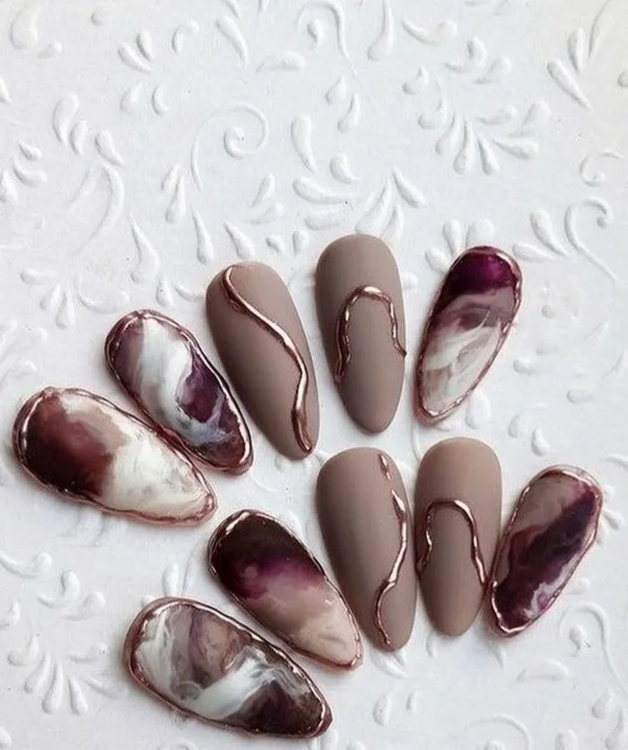 200+ mẫu nail vân đá cẩm thạch, loang vân đá sang chảnh 200+ mẫu nail vân đá cẩm thạch, loang vân đá sang chảnh