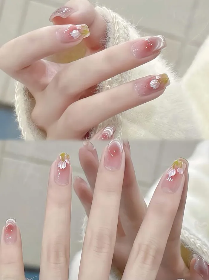 Mẫu nail mắt mèo ombre nổi bật