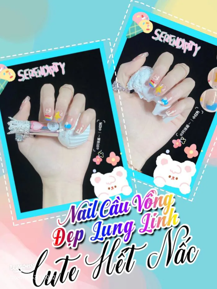 100+ Mẫu Nail Cầu Vồng Đẹp Lung Linh, 7 Sắc Ngọt Ngào Cho Tay Chân