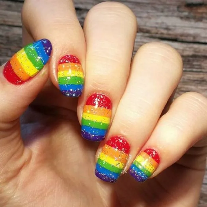 HOT 30+ mẫu nail cầu vồng 7 sắc màu đẹp nhất 2024