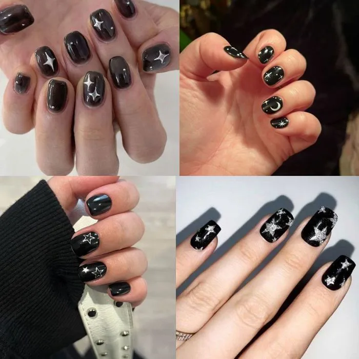 Lưu Ngay 10 Mẫu Nail Tay Màu Đen Sang Trọng Và Thời Thượng