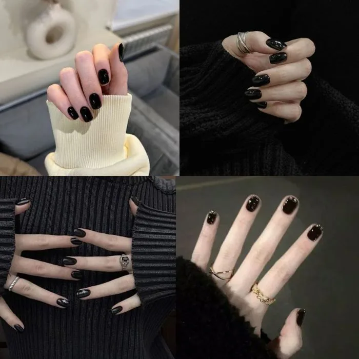 Lưu Ngay 10 Mẫu Nail Tay Màu Đen Sang Trọng Và Thời Thượng