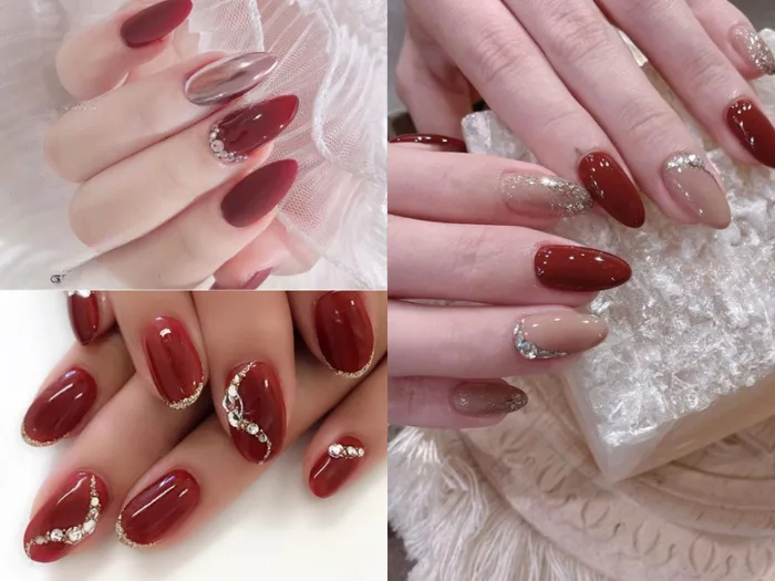 20+ mẫu nail màu đỏ rượu tôn da, cực sang chảnh