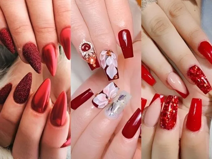 40+ mẫu nail màu đỏ nổi bật, giúp da sáng bật tone