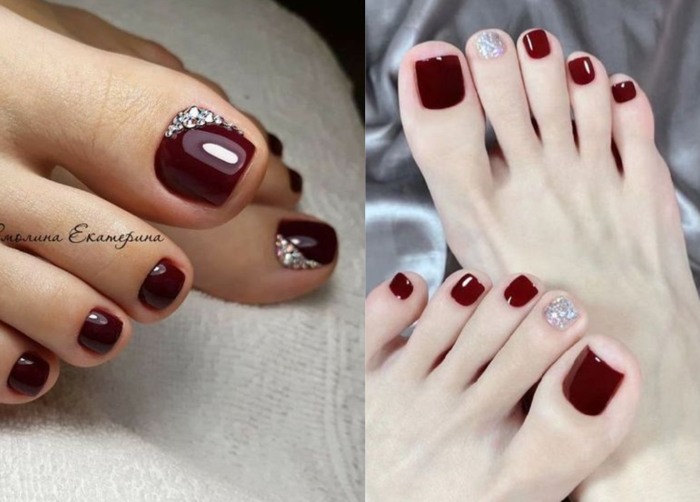 Top 30+ Mẫu Nail Sơn Móng Chân Màu Đỏ Rượu Quyến Rũ, “Chanh Sả Top 30+ Mẫu Nail Sơn Móng Chân Màu Đỏ Rượu Quyến Rũ, “Chanh Sả