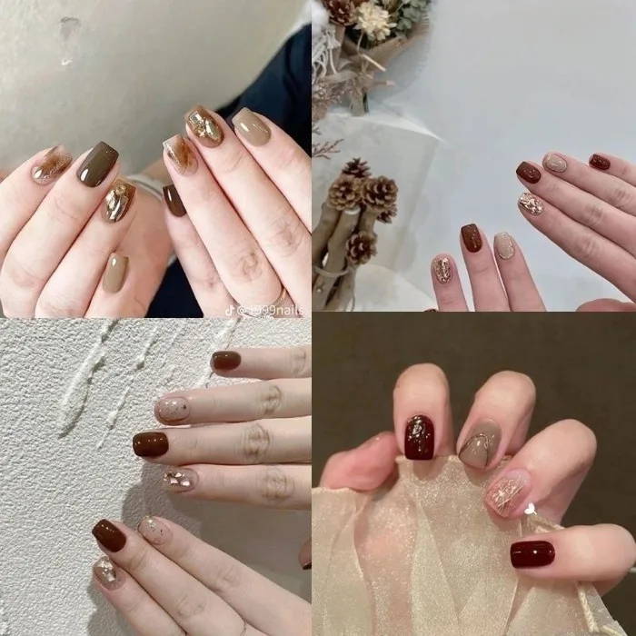 Gợi Ý 8 Mẫu Nail Màu Nâu Hot Trend, Quyền Lực