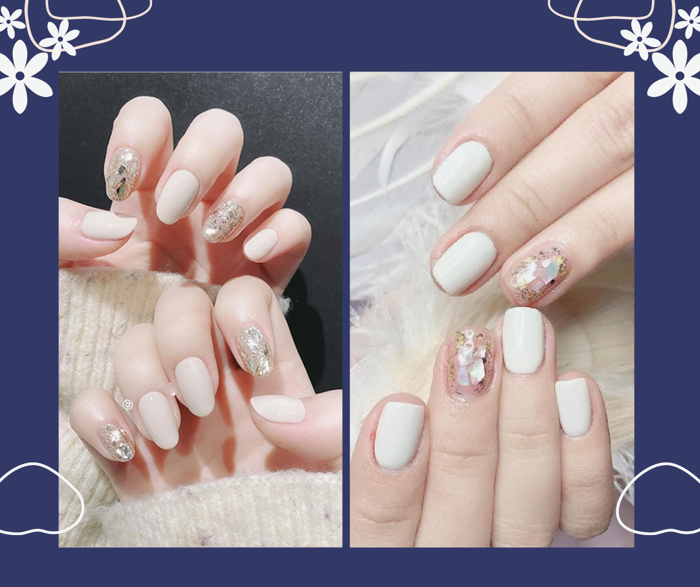 TOP 20 nail màu trắng gạo đẹp, đơn giản, sang trọng 2024 | TIKI