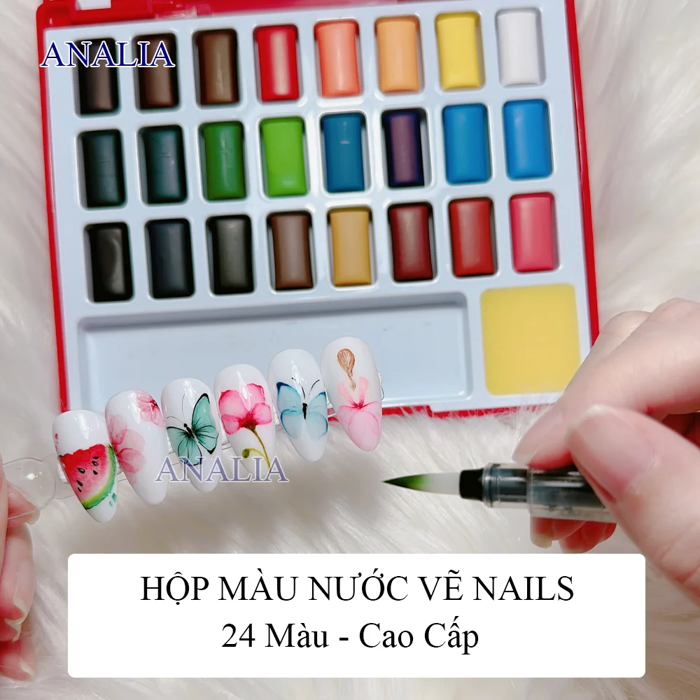 Hộp Màu Nước Dạng Nén Vẽ Nails – Analia Academy - Anatran