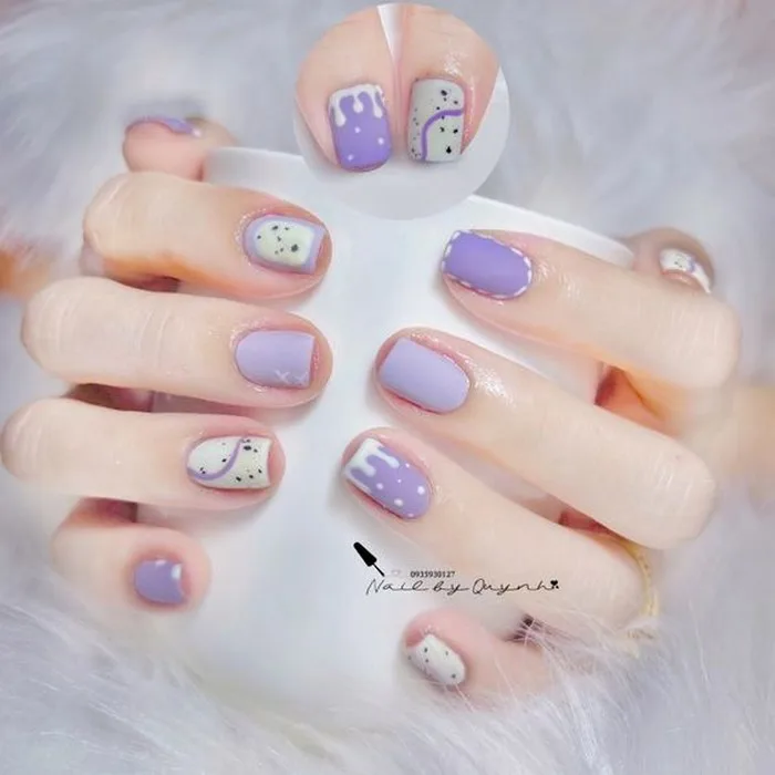 100+ mẫu nail màu tím dễ thương, nhẹ dàng nàng cực yêu