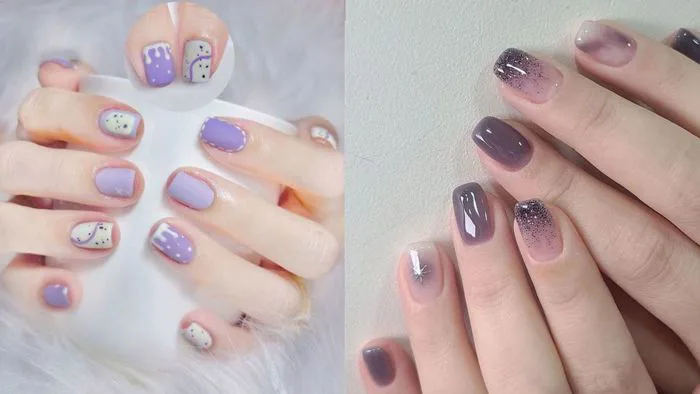 100+ mẫu nail màu tím dễ thương, nhẹ dàng nàng cực yêu