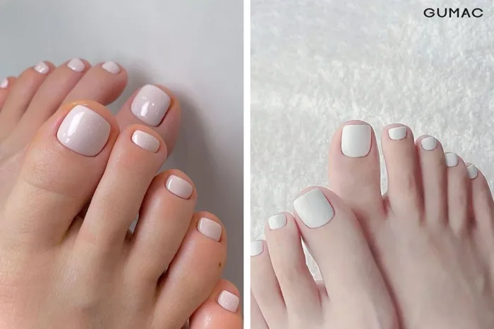 23+ Mẫu nail chân màu trắng ĐẸP tinh tế và sang chảnh