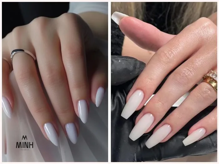 Lưu ngay 25+ mẫu nail màu trắng thanh lịch, hợp mọi tông da | Minhshop.vn