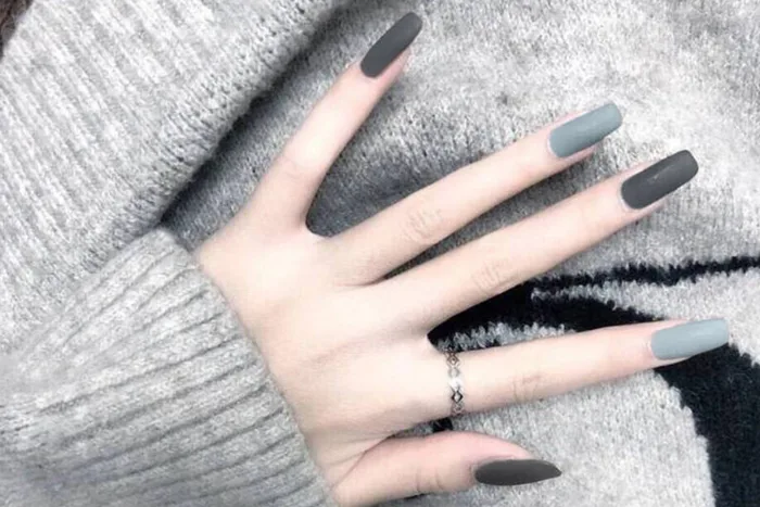Top 50+ mẫu nail màu xám sang chảnh của giới trẻ