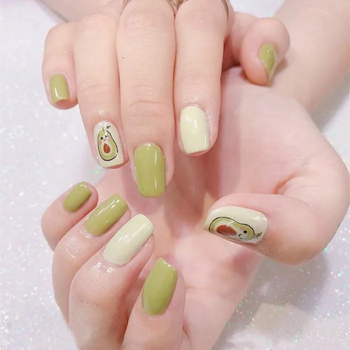 50+ mẫu nail màu xanh bơ thời thượng và trendy hiện nay