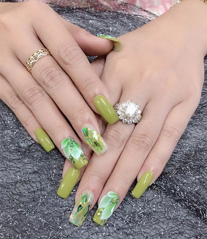 50+ mẫu nail màu xanh bơ thời thượng và trendy hiện nay