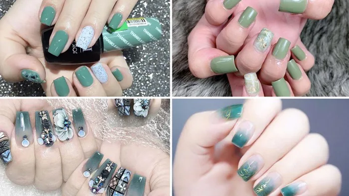 Tham khảo 100 kiểu nail màu xanh sành điệu, cuốn hút