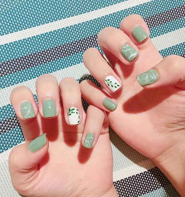 Triển ngay 5+ kiểu nail xanh mint cực cá tính - Làm Điệu