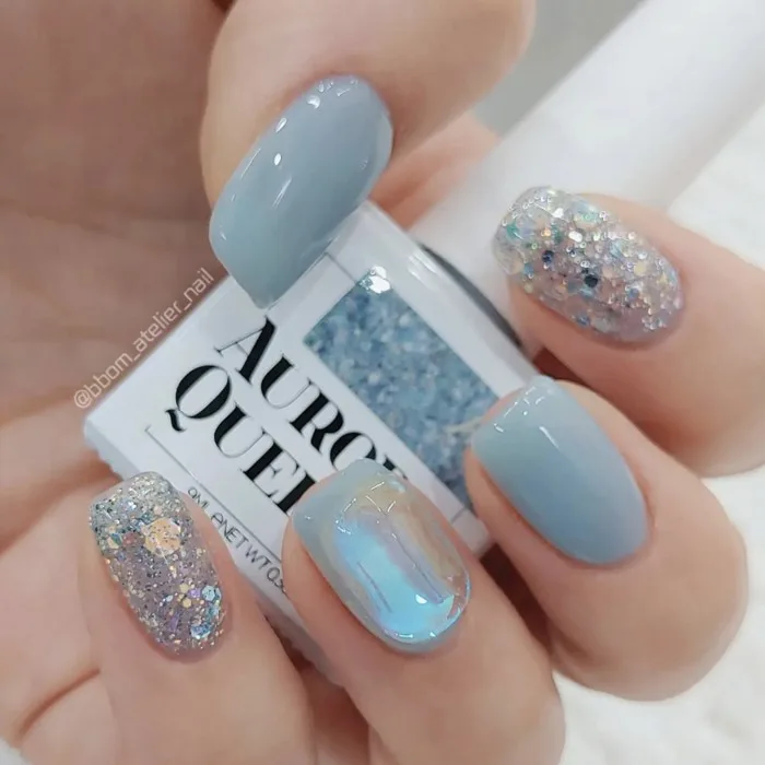 30+ mẫu sơn móng tay màu xanh đẹp nhất, bắt trend cá tính năng động - NGỌC  QUY PHÁP