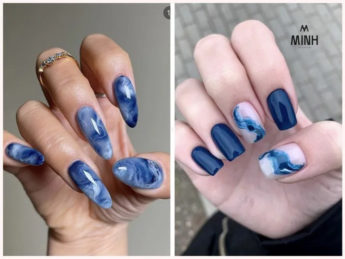Đón đầu xu hướng với 50+ mẫu nail màu xanh dương đẹp nhất 2026 | Minhshop.vn
