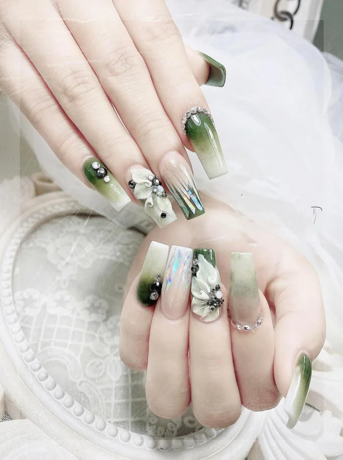 Gợi ý 99+ mẫu nail xanh lá nổi bật, cá tính, hot nhất 2024 | Yody