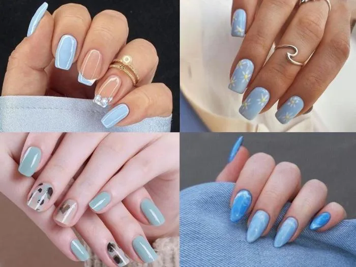 40+ mẫu nail màu xanh độc đáo, đầy sức hút