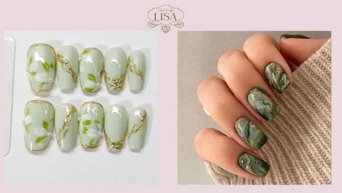 99+ Mẫu nail màu xanh rêu đẹp nhẹ nhàng cho nàng cực xinh
